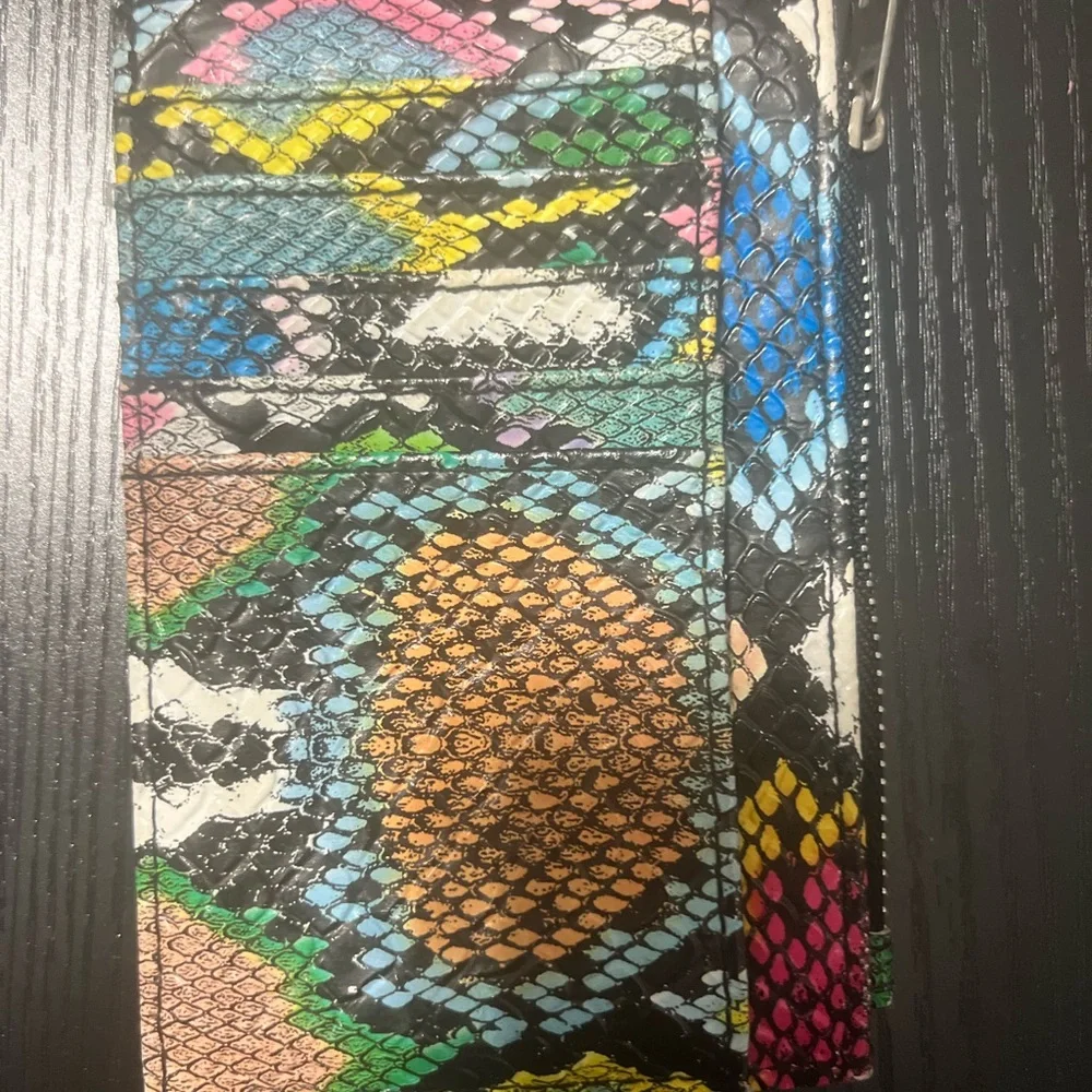 Colorful Geometric Patterned Pouch - Picture 2 of 4